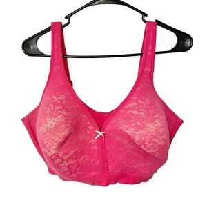 Cacique Plus Size 40DDD Pink Banded Lightly Lined No Wire Bra